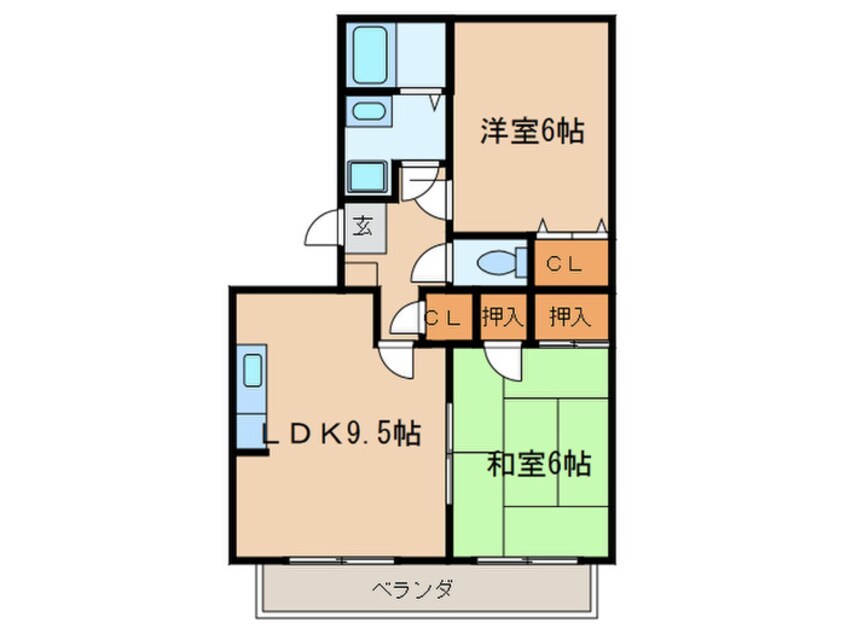 間取図 シャンポ－ルＡ