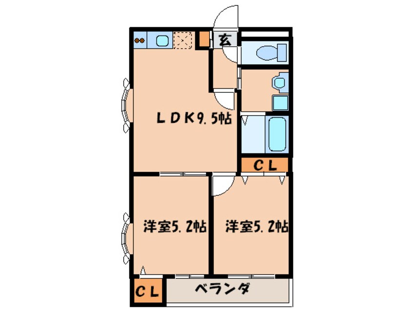 間取図 スプリーム茶山駅前