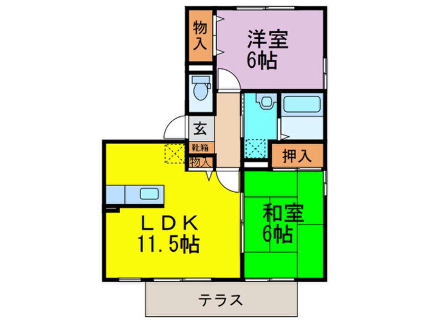 間取図 セジュール・フォーレ　Ｂ棟