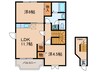 シャルマンハイツＢ 2LDKの間取り