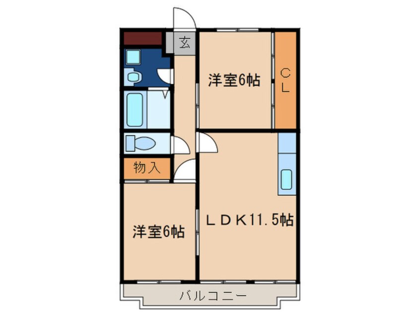 間取図 サンヴィレッジ宮園