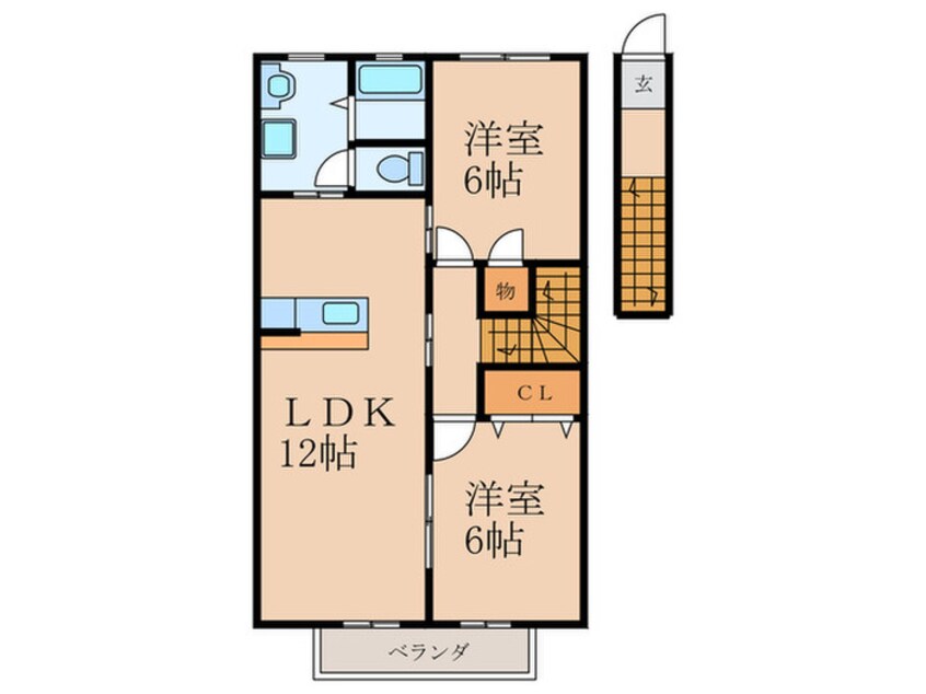 間取図 クレアールライフ　Ｂ棟