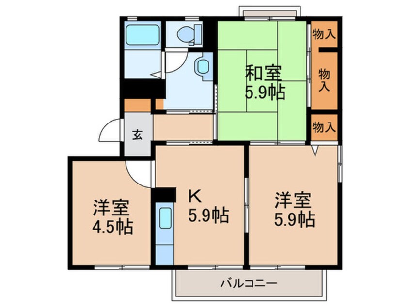 間取図 アクシス塔野Ａ