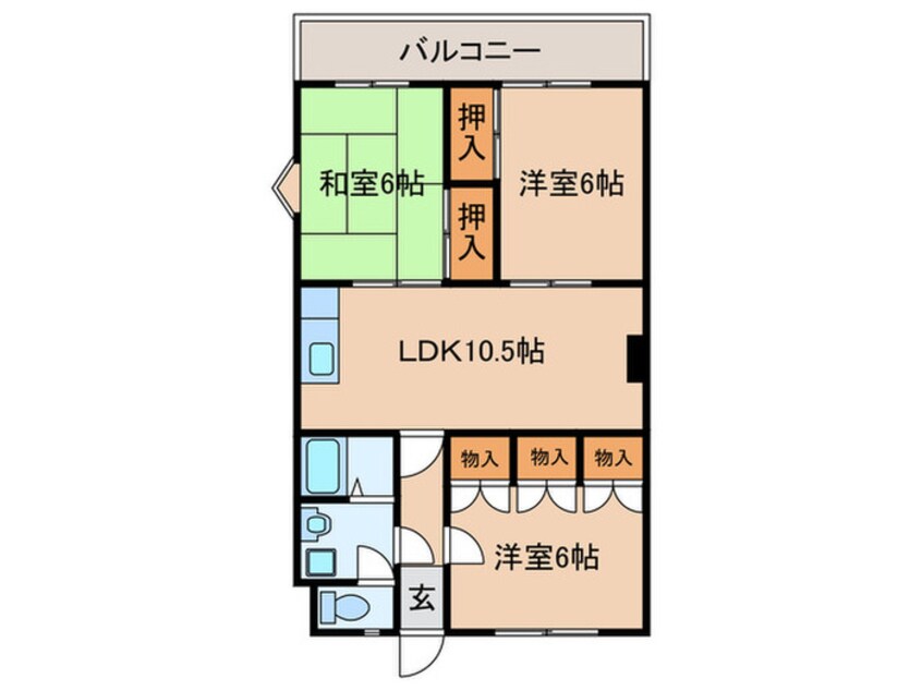 間取図 オークランド岸の浦(405)