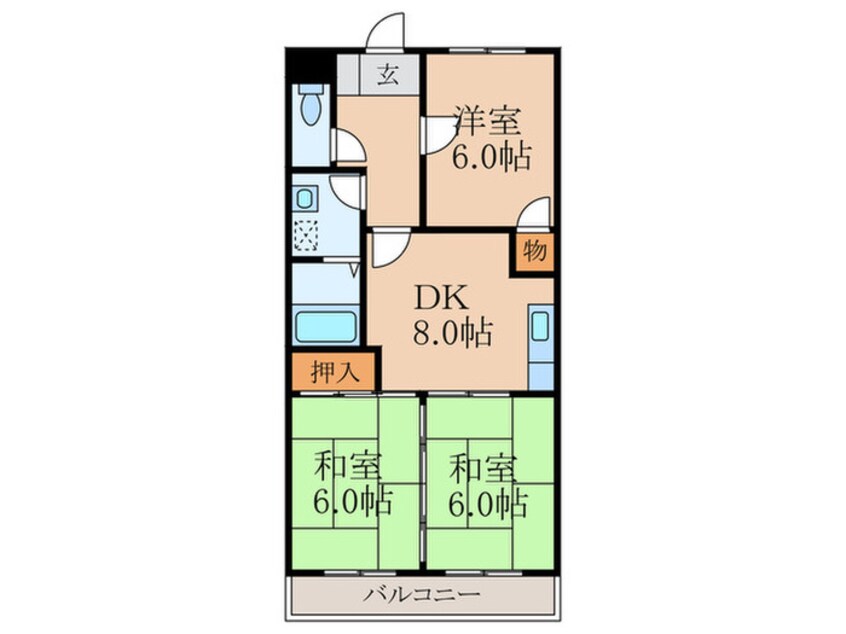 間取図 サンハイツ石本