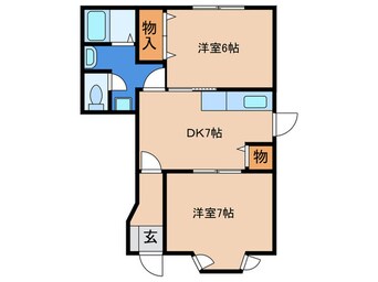 間取図 ﾊﾟｻｰｼﾞｭ福智