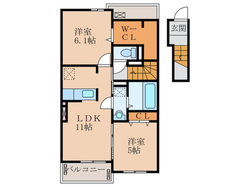 間取図 エスポワール　リアンB