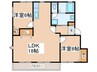 ラフォーレ原田　D棟 2LDKの間取り