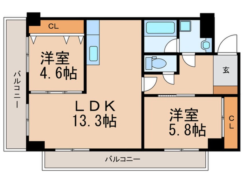 間取図 プランドール一枝