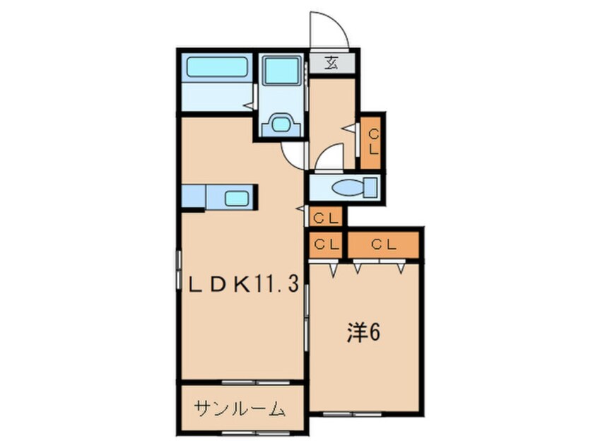 間取図 プレヴェルジェ二島