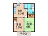 白草コ－ポ 2DKの間取り