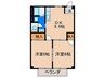 ウッディⅠ 2DKの間取り