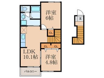 間取図 シャルマン杉　Ｂ棟