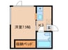 フォレストファーム 1Kの間取り
