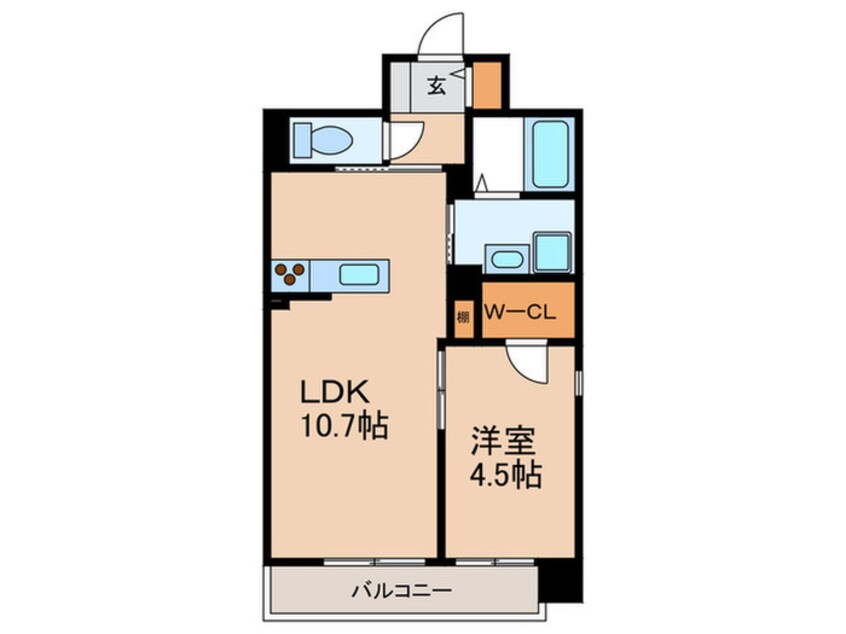 間取図 ｼｬｰﾒｿﾞﾝｸﾞﾗﾝﾄﾞｿﾚｲﾕ門司