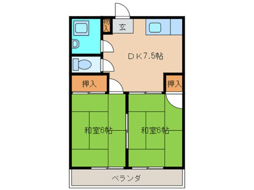 間取図 林コーポ