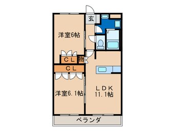 間取図 グランド－ルのぞえ