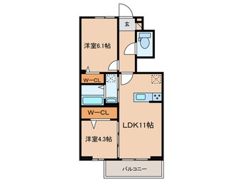 間取図 仮)D－ROOM大原