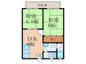 パナハイツ岡村 2DKの間取り