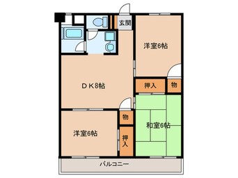 間取図 エクセレント野間