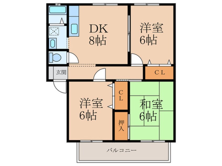 間取図 サンビレッジ葛原Ｂ棟