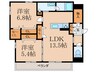 S-room日佐　西館 2LDKの間取り