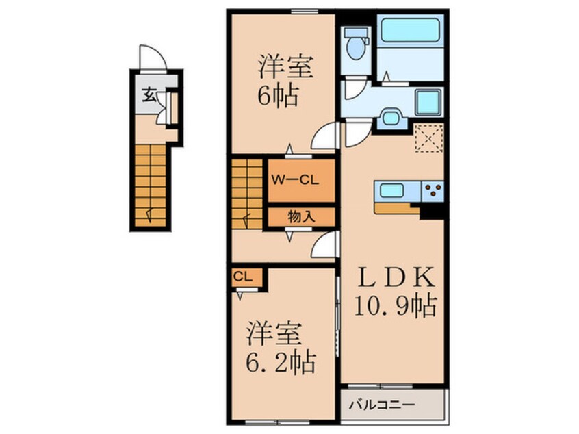 間取図 ニューライズ行橋Ⅰ