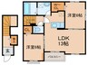 コンフォルタ茶屋の原 2LDKの間取り