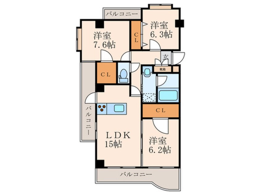 間取図 ガーデンパレス八尋Ⅱ