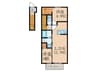 villa fontaine 2LDKの間取り
