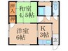 エムロード京町B棟 2Kの間取り