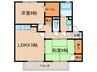 セジュール小森野Ⅱ Ａ棟 2LDKの間取り