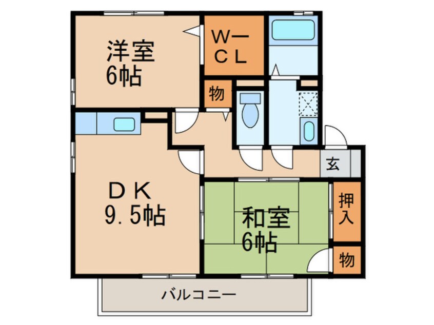 間取図 セジュール小森野Ⅱ Ｂ棟