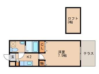 間取図 ピュアフリ－井尻駅前Ｂ
