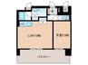 LEXUS　GARDEN箱崎TOWERS　WEST 1LDKの間取り