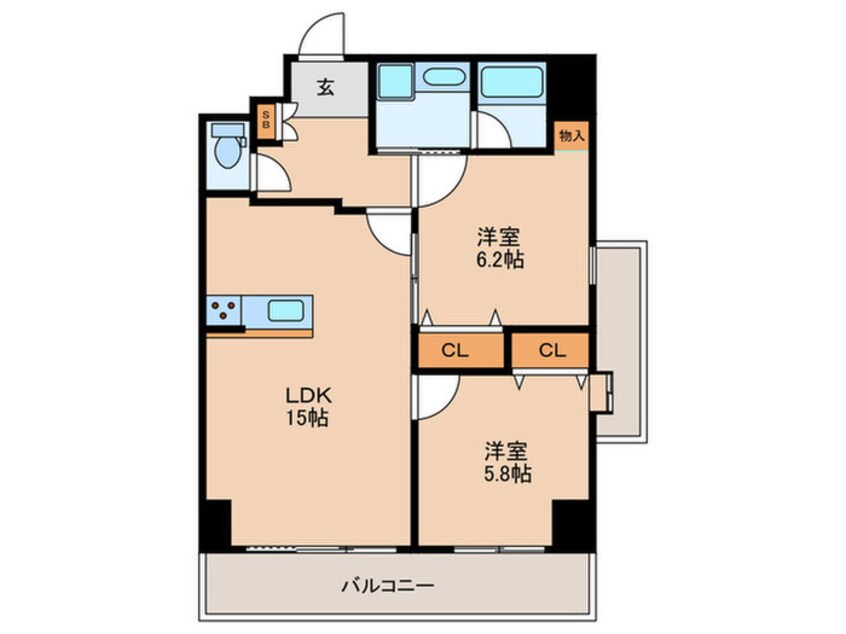 間取図 LEXUS　GARDEN箱崎TOWERS　WEST