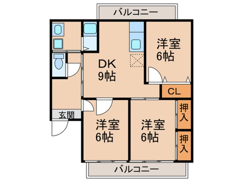 間取図 パーフン・デ・ラ・ルーンⅠ