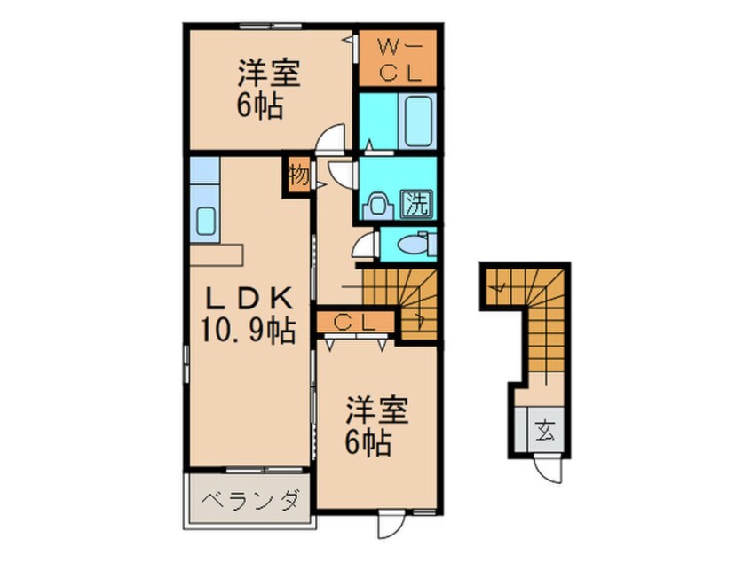 間取図 プリムローズ本城Ａ棟