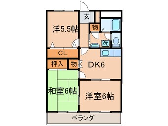 間取図 ロイヤルハイツ穴生