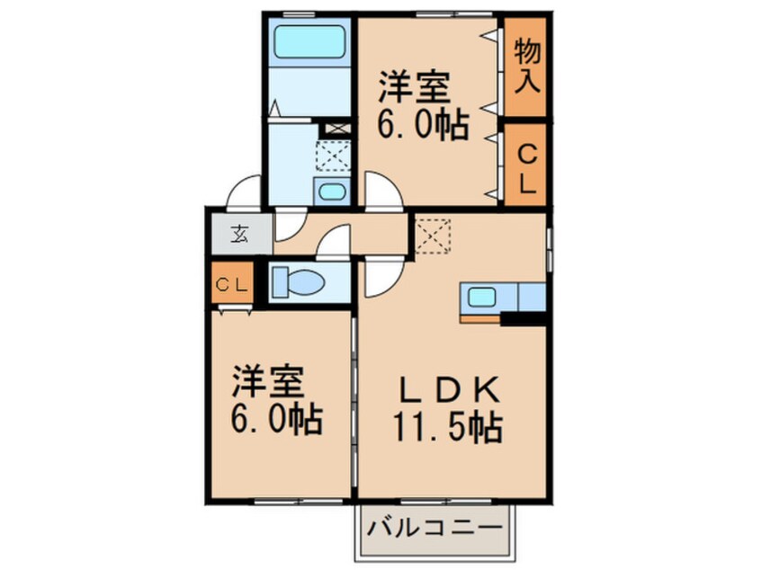 間取図 レイクパーク　かよいちょう