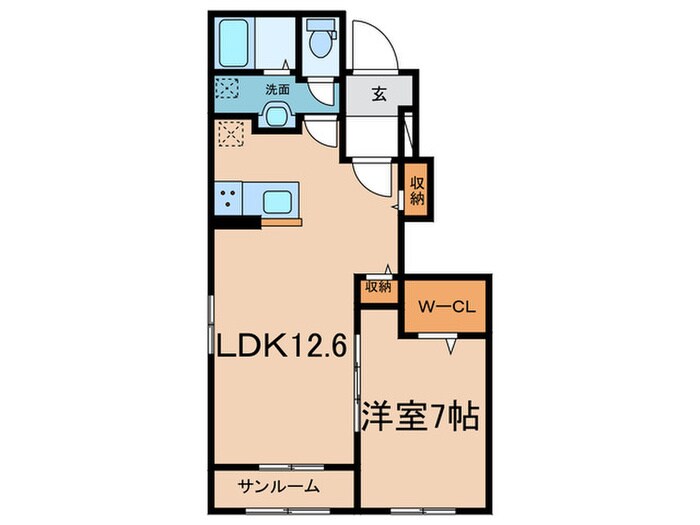 間取り図 ブルックサイドあさぎり　B