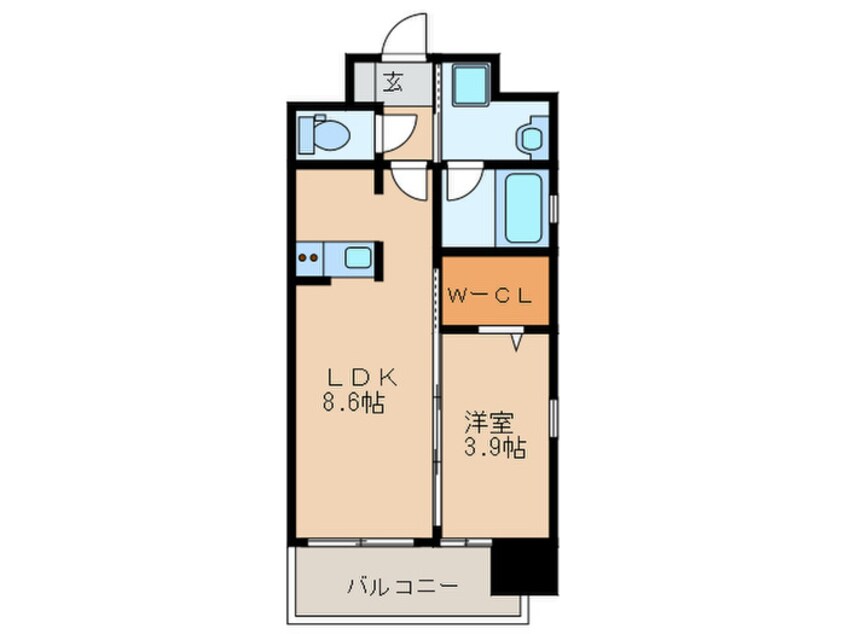 間取図 エンクレスト天神SIDE（1408）