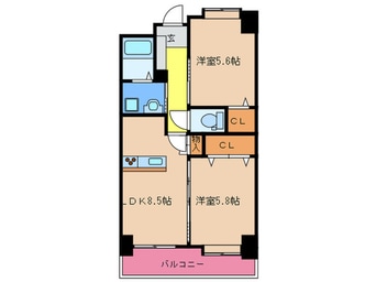 間取図 レシェンテ・ヴィラ福間