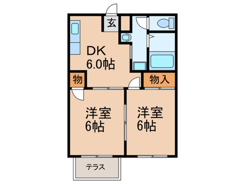 間取図 セピアハイツアラキC