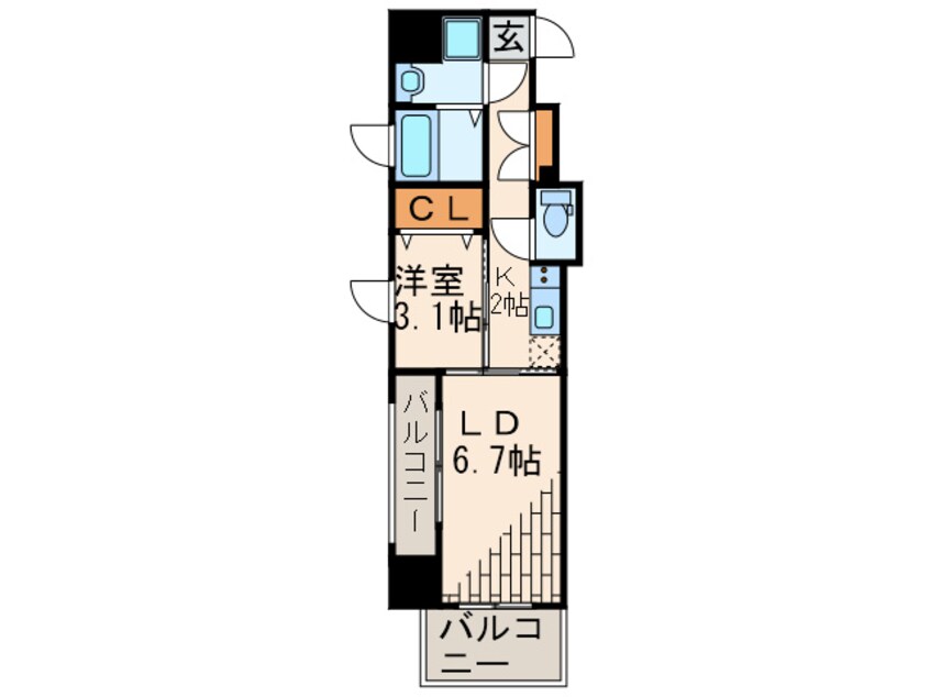 間取図 アガスティーア薬院