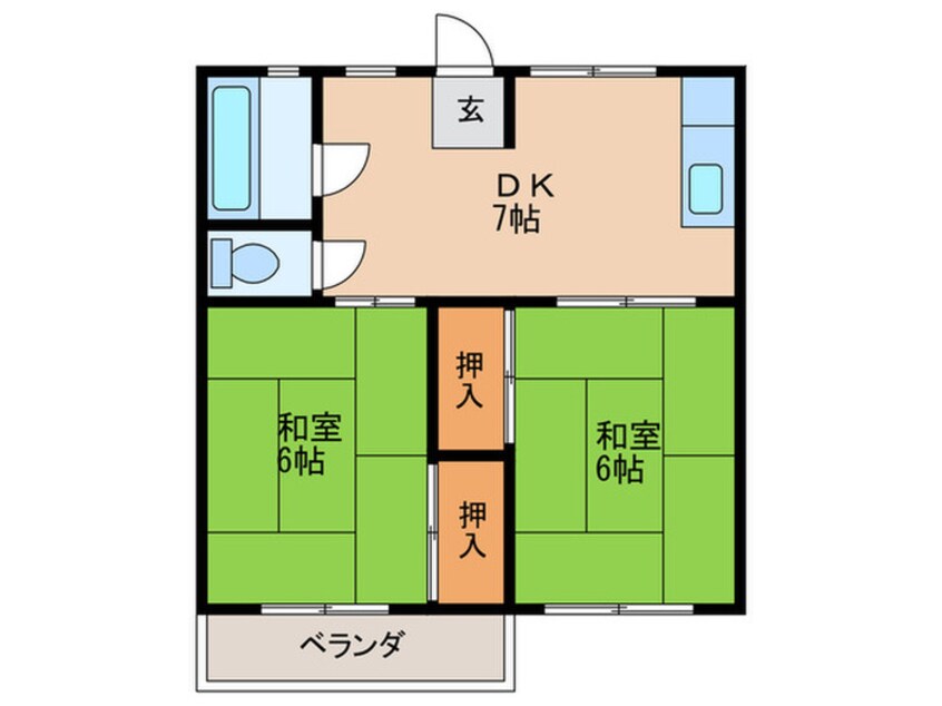 間取図 オアシス大谷