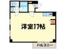 グローリー平尾 1Rの間取り