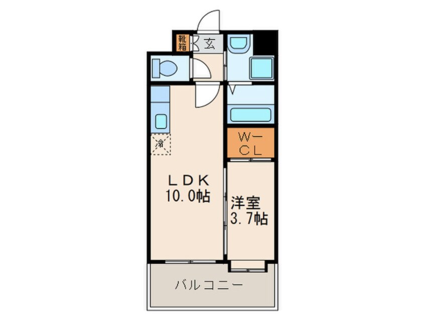 間取図 ルッシェ竹下駅前