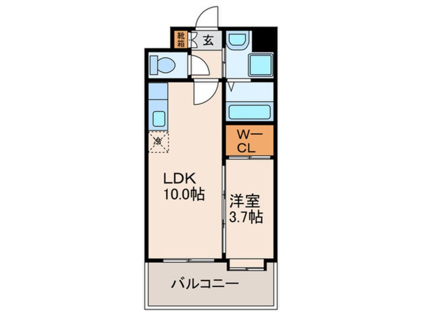 間取図 ルッシェ竹下駅前