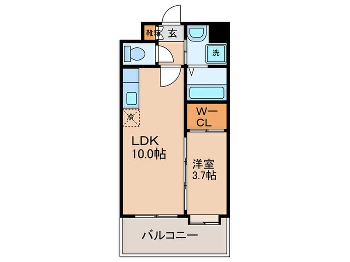 間取り図 ルッシェ竹下駅前